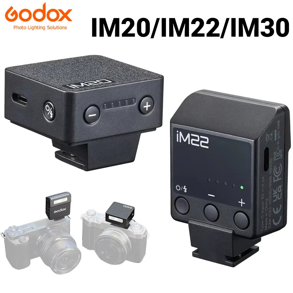 Godox IM20/IM22 Mini Camera Flash for Canon Fuji f1-230 Sony zv1 zve10 Ricoh gr3 Nikon Panasonic
