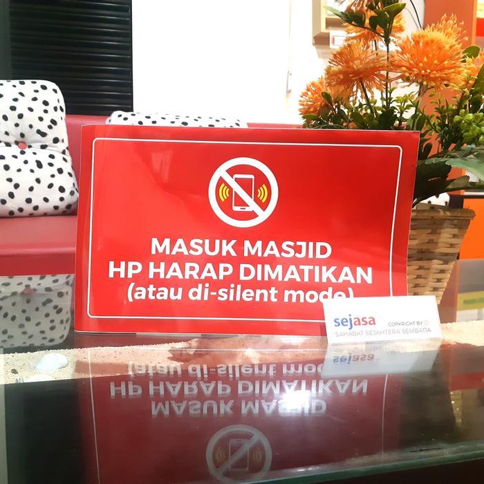 Sejasa Peduli : Stiker Matikan HP saat Masuk Masjid