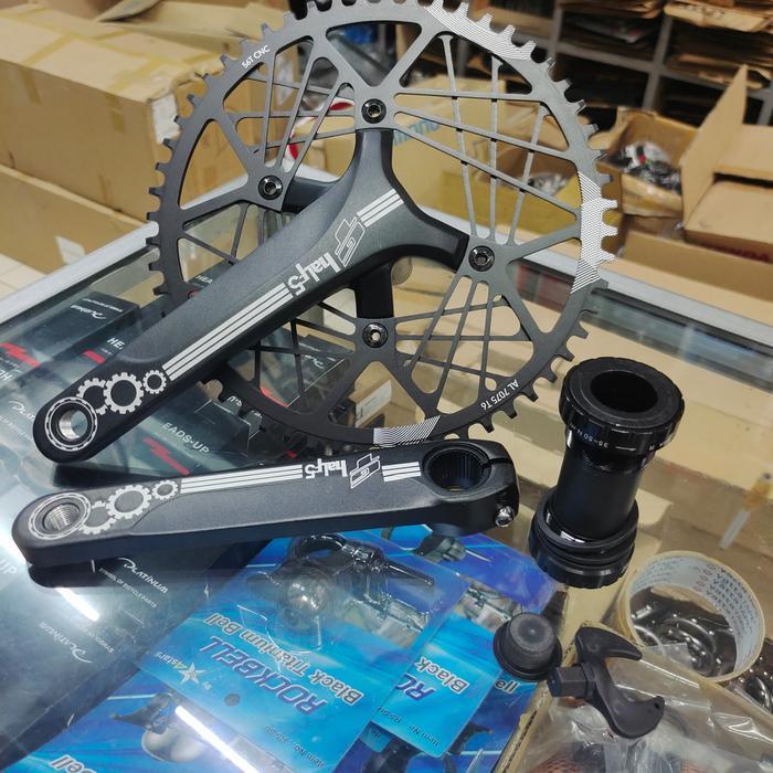 Crank Set BB GT Half5 ELEGANT Singel Chainring 56T Hollowtech 2 BCD 110 Shimano Elegant GT Half5