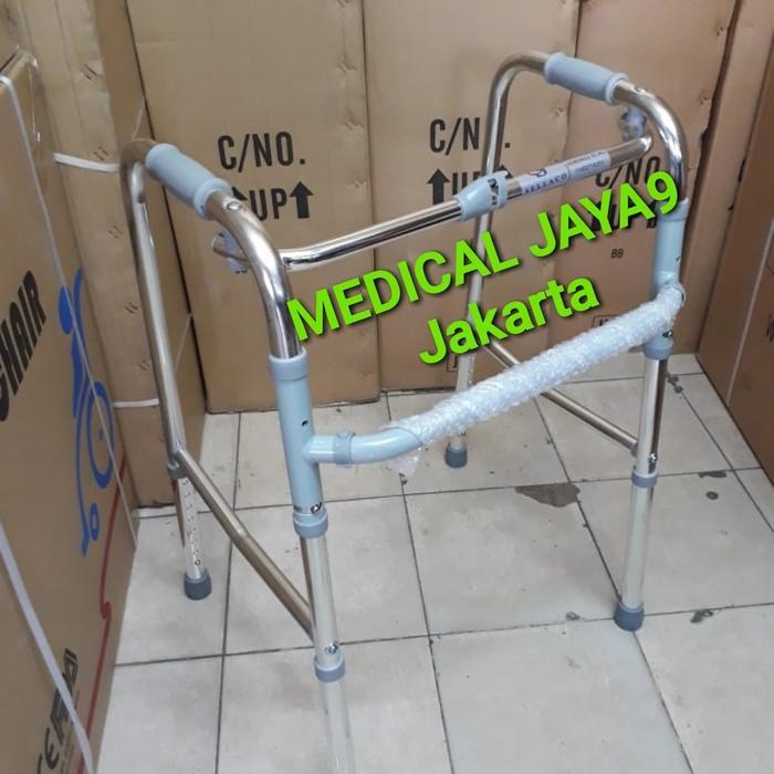 Ready Tongkat Walker Avico kaki4 Model Jemuran kaki 4 Lipat Alat bantu Jalan