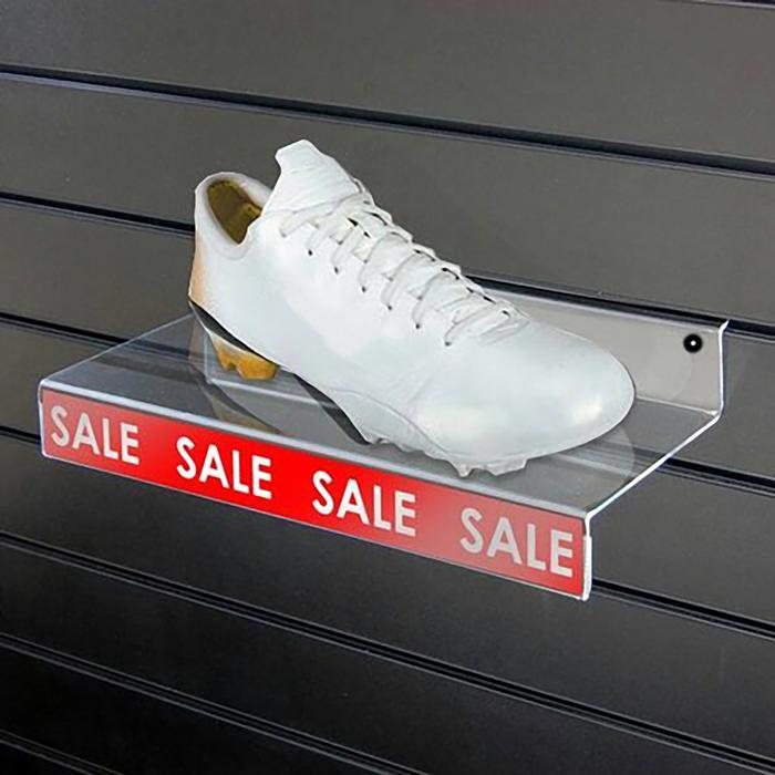 Akrilik Rak Display Sepatu Gantung Dinding - Acrylic Rack Stand Tembok Pasi Ori
