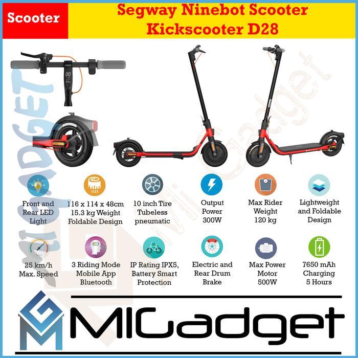 Segway Ninebot Scooter KickScooter D28 - Skuter Elektrik