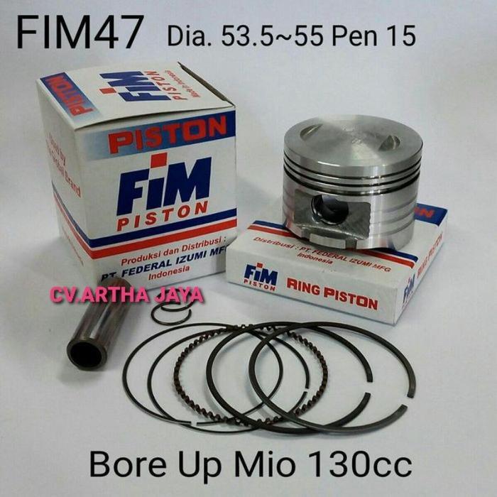 FREE ONGKIR PISTON KIT FIM FIM47 BORE UP YAMAHA MIO / MIO SPORTY / MIO KARBU / MIO NEW / NOUVO (