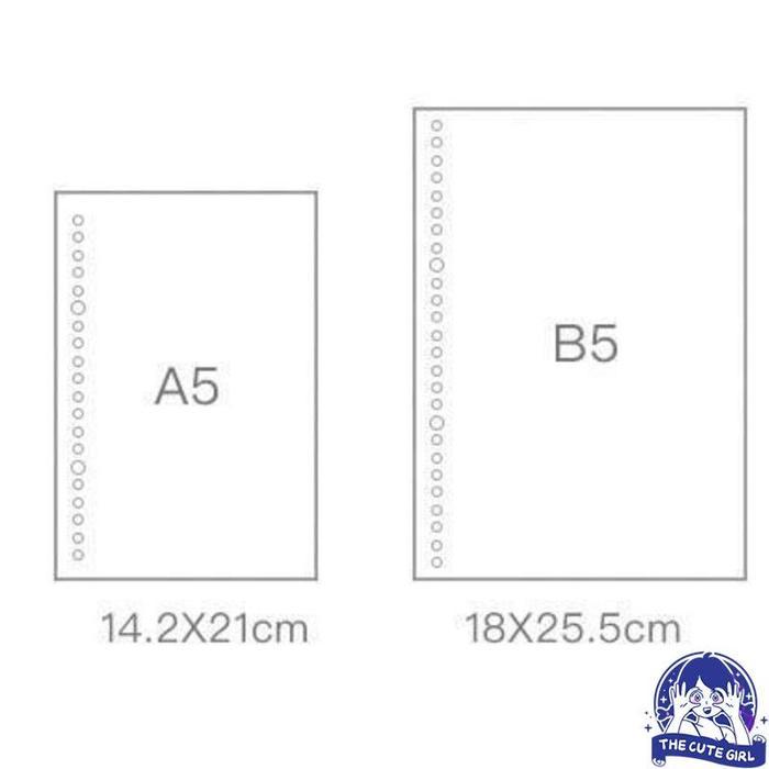 "New" Isi Binder A5/B5 Polos Bergaris Refill Binder Kertas Binder 6 RING - Stazionario