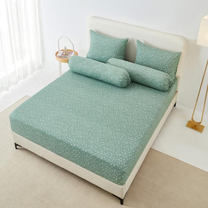 TERMURAH Informa Set Seprai rofiber Devon - Hijau King Queen Single 180X200 160X200 120X200 Sprei