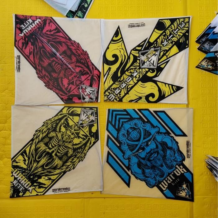 Paket 1 pcs Layangan Turnamen Warok Wibu Evolution dan 10 pcs Layangan Gen Z Sukhoi Super Lilit