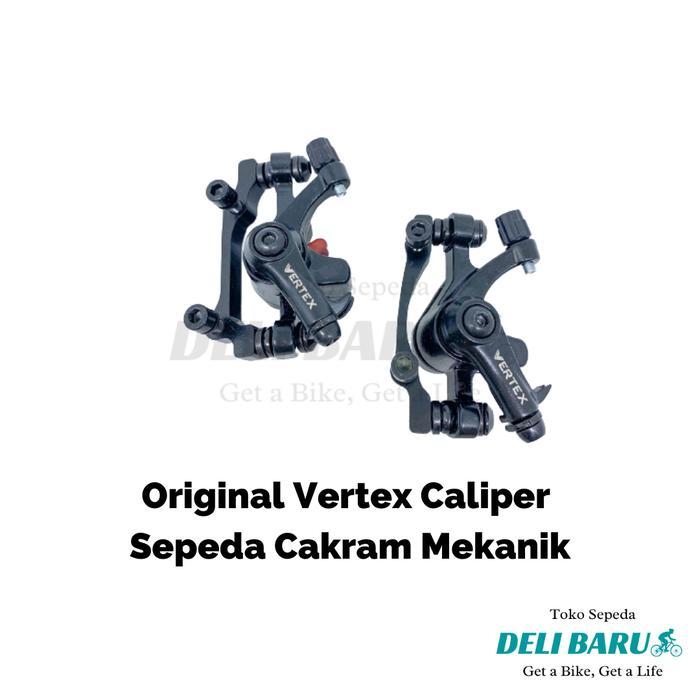 vertex kepala rem cakram mekanik 160 depan dan belakang sepeda mtb, lipat