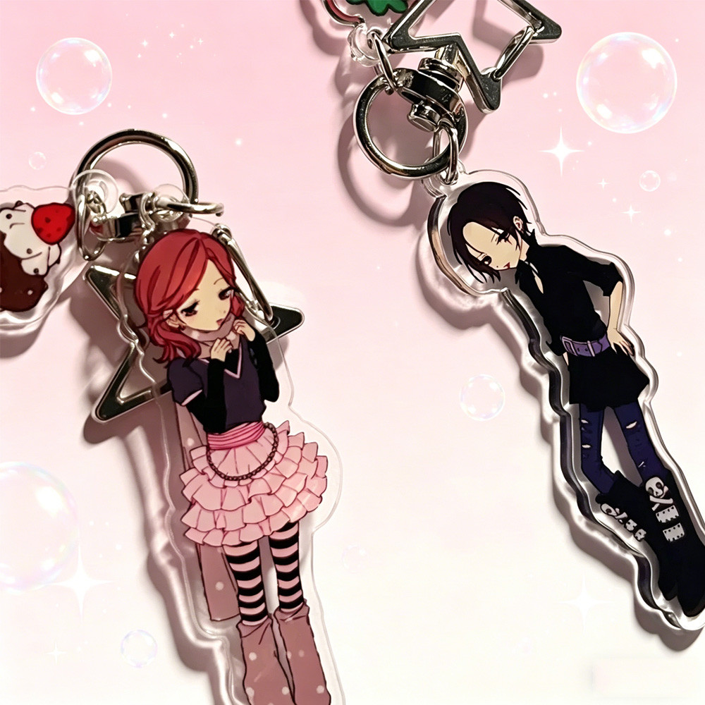 Anime Komatsu Nana Oosaki Nana Cosplay Keychain Cartoon Cute Acrylic Keyrings Backpack Key Chain