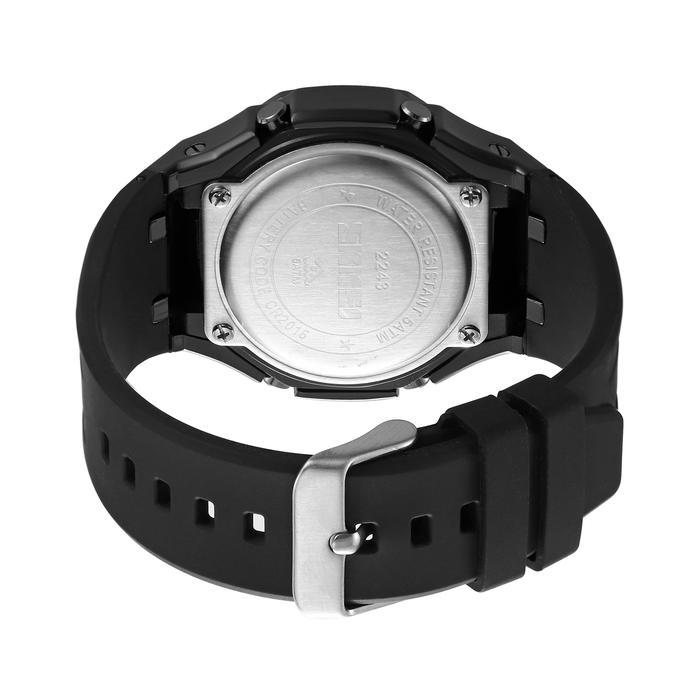 SKMEI 2243 Jam Tangan Dual Time Pria Rubber Sport Tahan Air