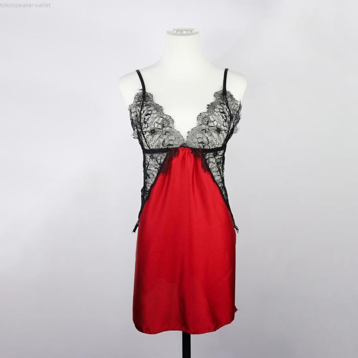TERBARU Lingery Sexy Baju Tidur Wanita Hot Transparan Halus Deep- V