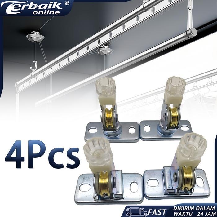4pcs Katrol Kecil Kerekan Katrol Kerekan Jemuran Pulley Kerekan Jemuran Kecil Katrol Jemuran Lifting
