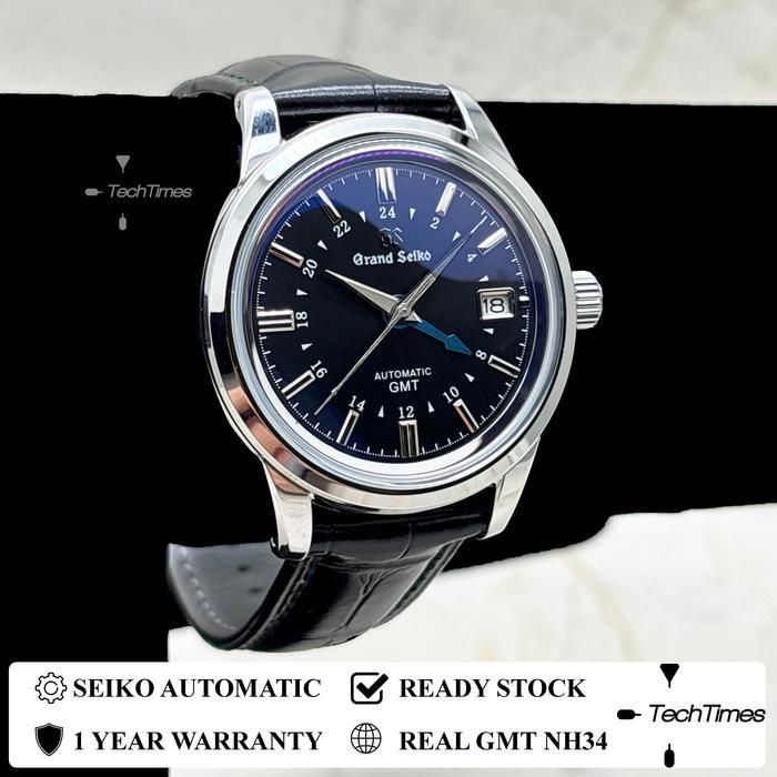 Seiko GS Mod Grand Seiko NH34 GMT Automatic Seikomod Black