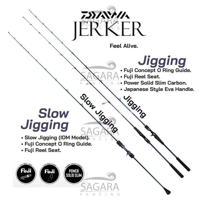 Joran Daiwa Jerker Joran Slow Jigging Rod Jigging Joran Solid Carbon Ring Sudah Fuji