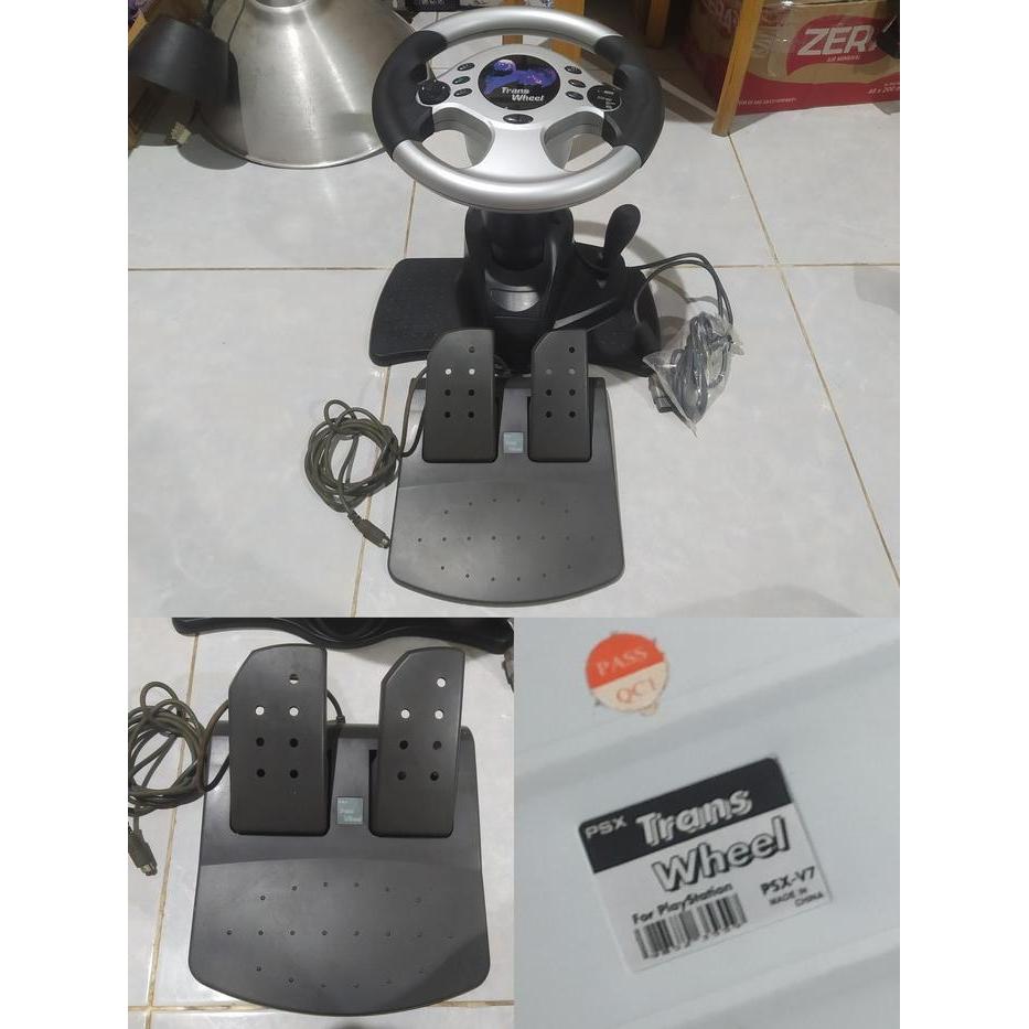 Ps Steering Trans Wheel Psx V7 Controller Playstation Fisik Mulus Untested Incl Packing Kayu Tbk