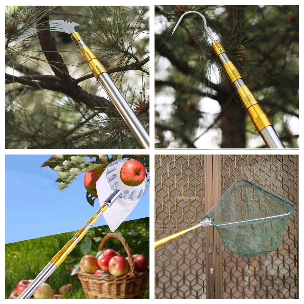 Alat Petik Buah/Galah Panjang Pemetik Buah/Tongkat Pemetik Buah Teleskopik/Tiang Teleskopic Jaring