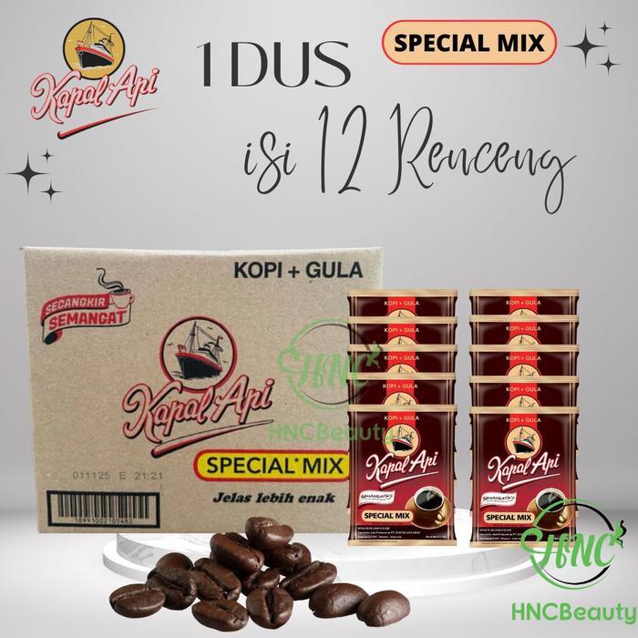 [KAPAL API 1 KARTON] KOPI KAPAL API Special Mix 23gr x 12 Renceng 1 DUS - Kopi Hitam + Gula Coffee