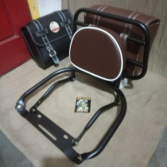 Back Rack Plus Tas Vespa Px Exlusive Excel Dll Vespa Klasik /Aksesoris