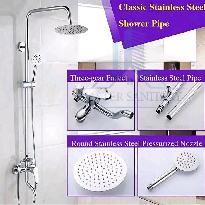 Tiang Shower Column Panas Dingin Kuningan Model Toto Wasser /Shower Tiang Coullomn Komplit Set
