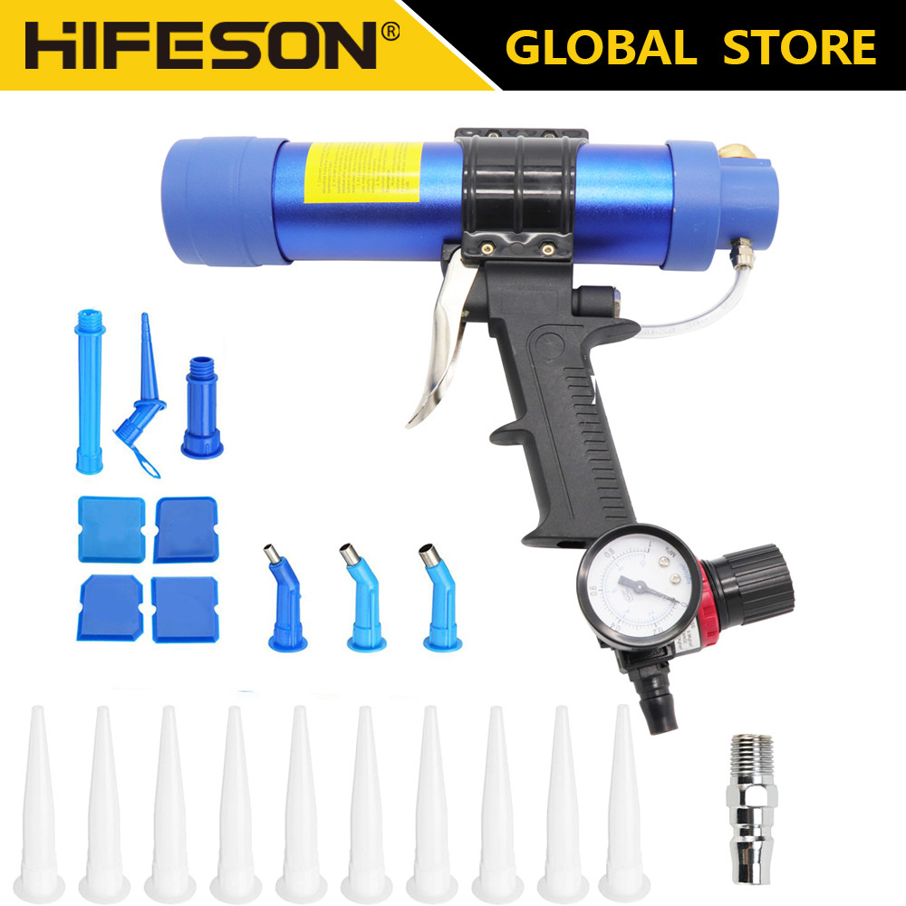 Pneumatic Sealant Guns 310ml Air Guns Valve Silicone Caulking Tool Pneumatic Caulking Gun Rubber Gro
