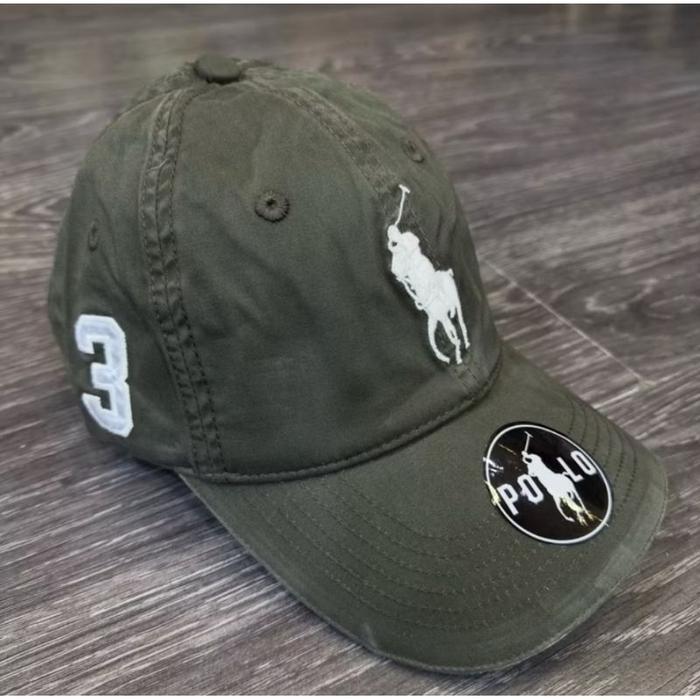 Topi Baseball Polo Angka 3 Logo Bordir Katun Pria Wanita #Gratisongkir