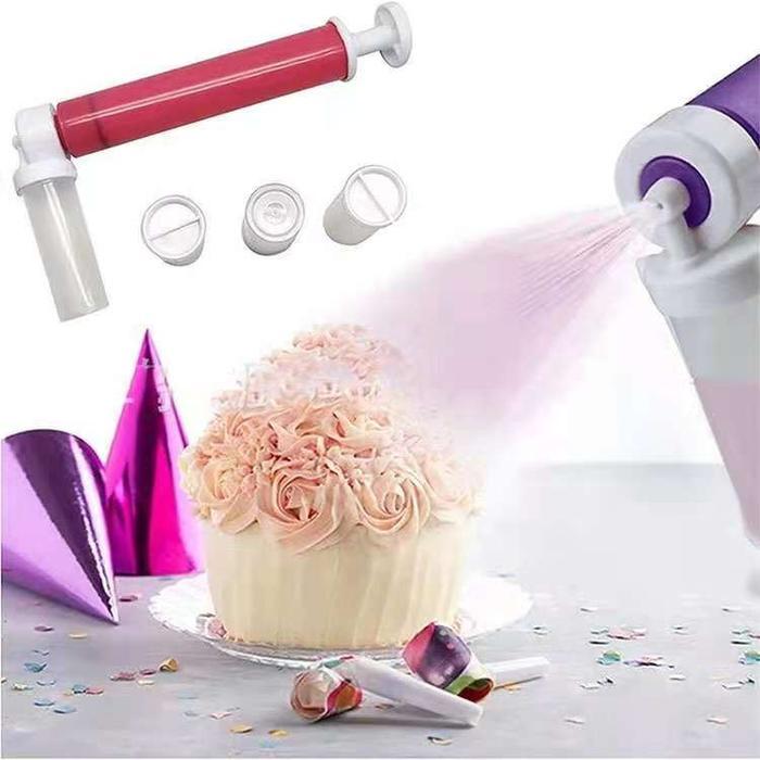 Terbaru Cake Spray Gun Set Penghias Kue Penyemprot Kue Air Brush Cake Kue