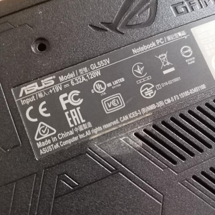 Casing Asus ROG GL553VD GL553 fullset second
