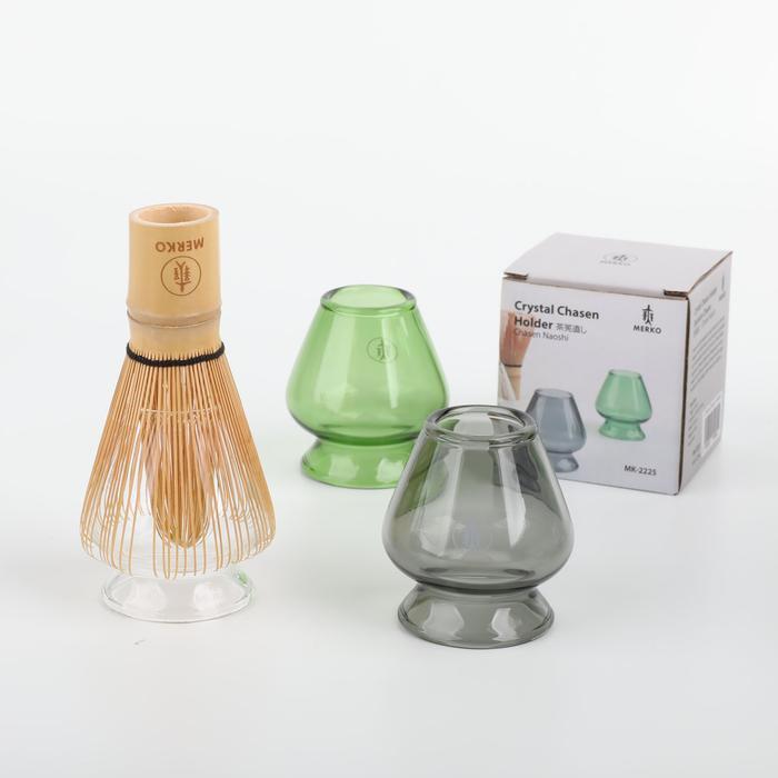 New Merko Crystal Chasen Holder Chasen Tate - Dudukan Chasen Bahan Kaca Tebal #Gratisongkir