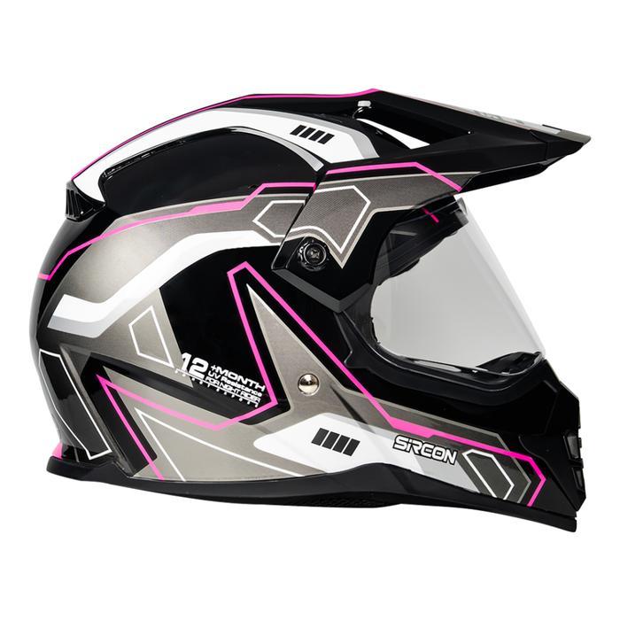 Cargloss Sircon Supermoto Venturo Helm Full Face - Pink