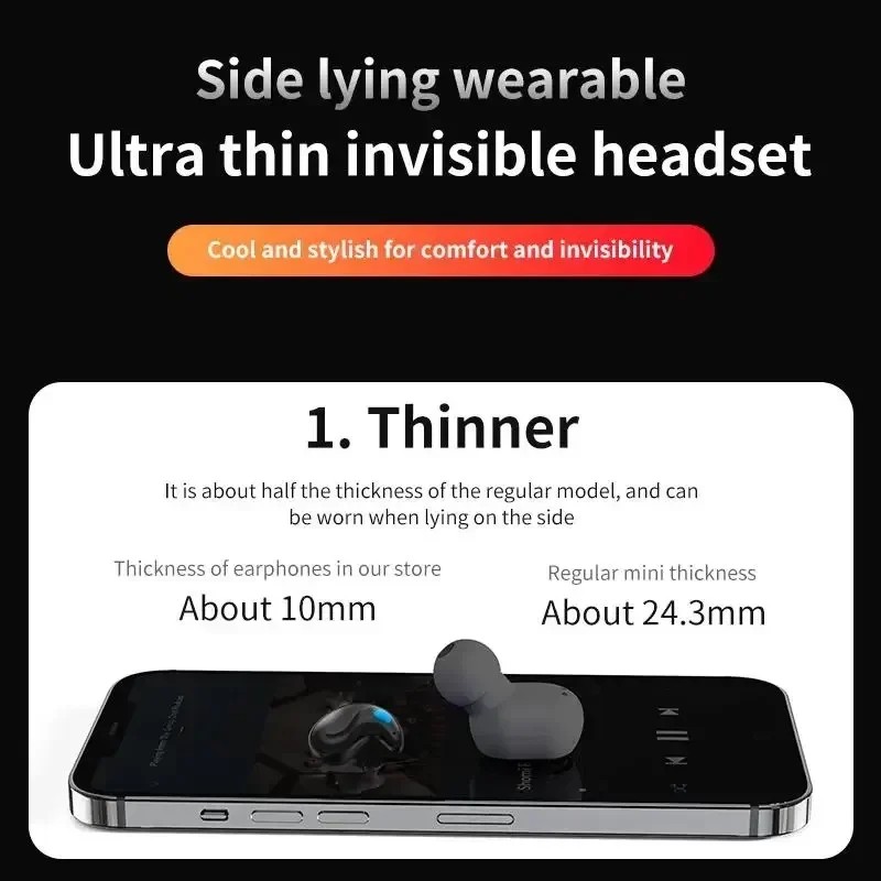 NEW Original X55 Wireless Sleep Earphone Noise Reduction Invisible Earphone Sleeping Headset