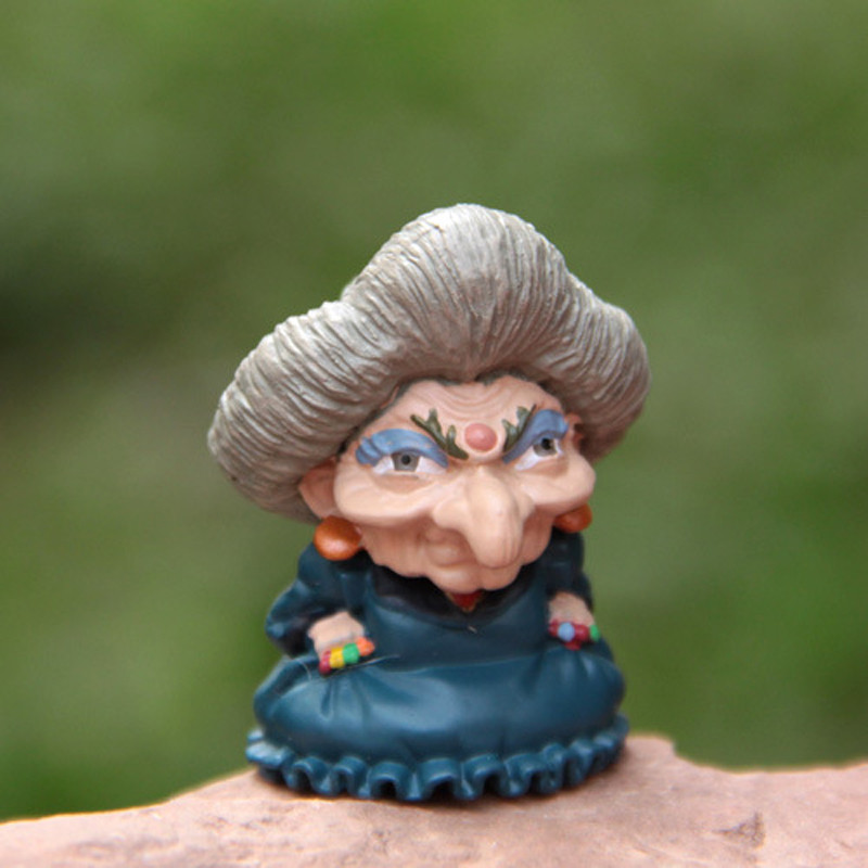 4cm 1pcs Cute Miyazaki Hayao Studio Ghibli Yubaba Spirited Away Figures Toys  DIY Resin Action Figur