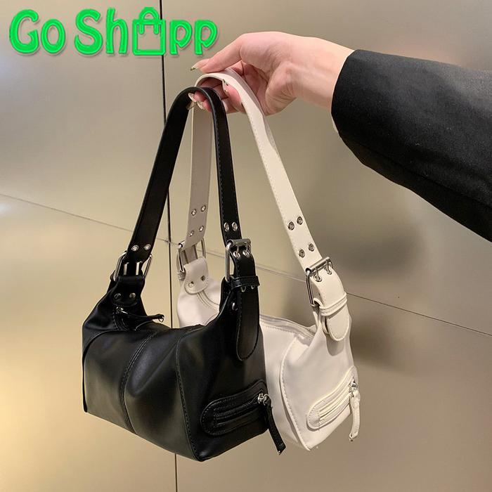 PROMOO Tas Shoulder Bag Bahu Kulit Wanita Fashion Korea Style Aesthetic Terbaru - Messenger Bag