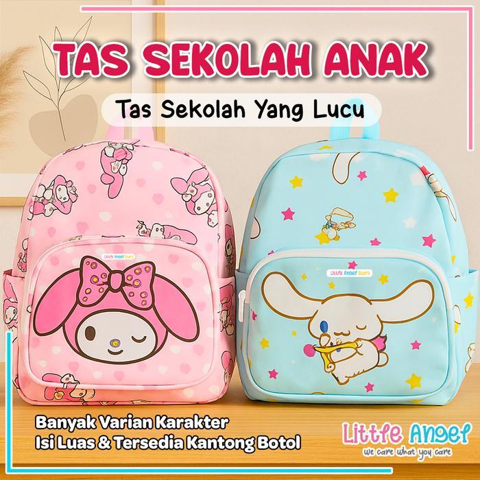 Tas Ransel Sekolah Anak Karakter Lucu Tas Anak TK Paud SD Viral Motif Karakter lucu Anti Air Tas