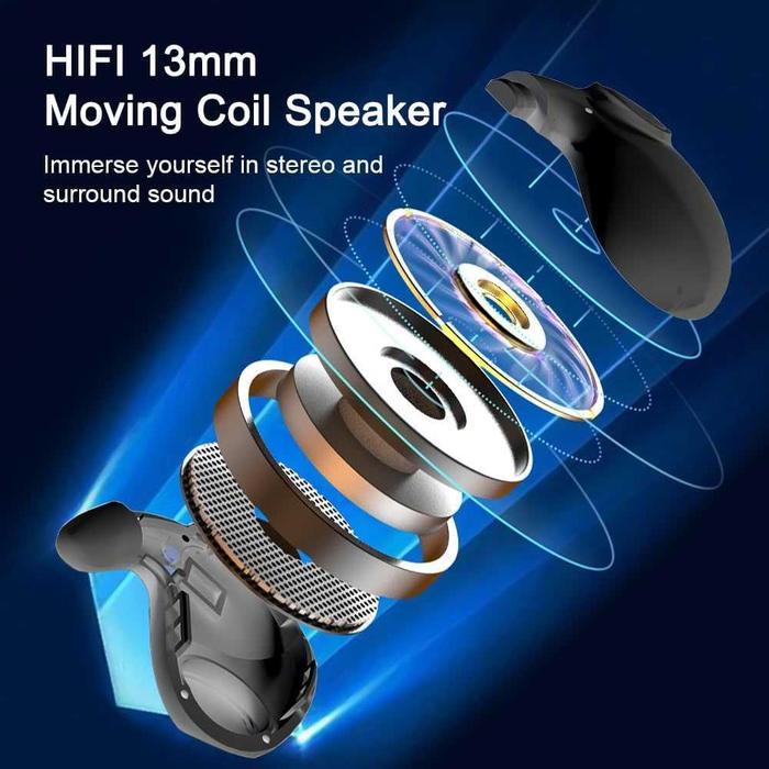 Yziyou Earphone Bluetooth Tws Gaming Wireless Dengan Charging Case - Md538 Terbaik