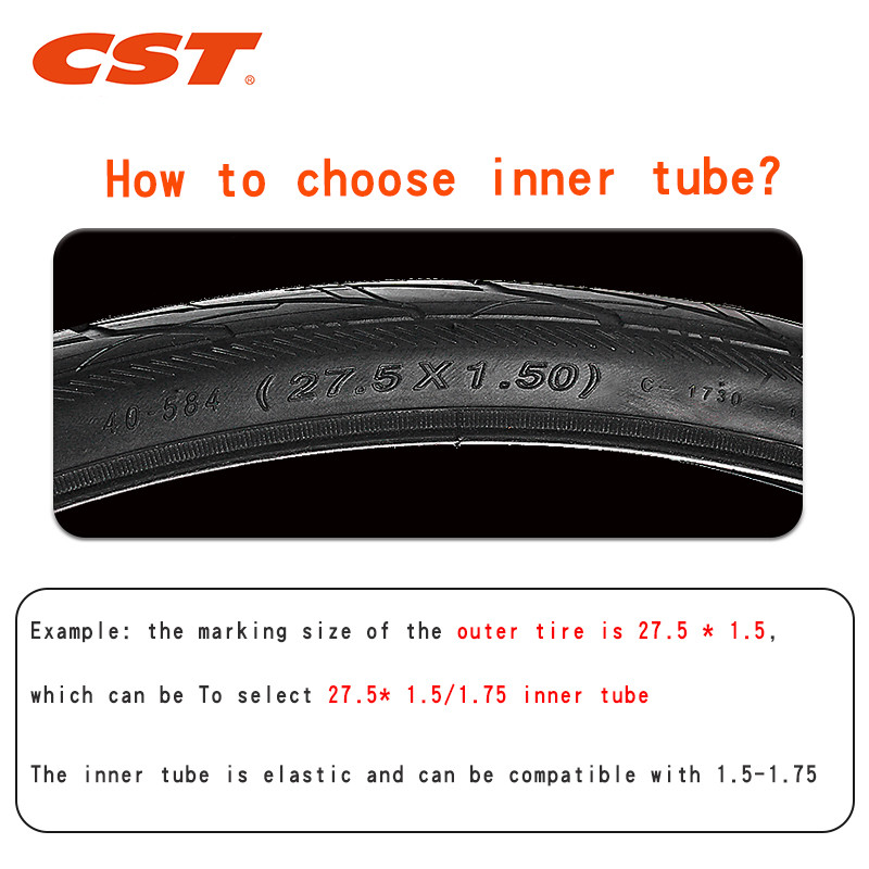 2PCS CST Bicycle Inner Tube 700X35/40/43C Presta /Schrader valve 700C Cycling Road Bike Butyl Rubber