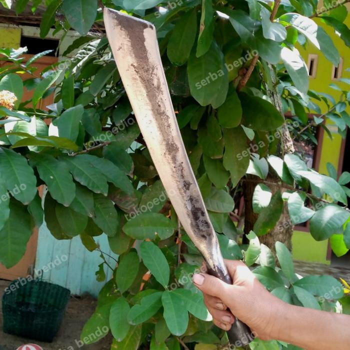 Golok baja per.parang panjang bendo lurus pemotong kayu bambu tulang