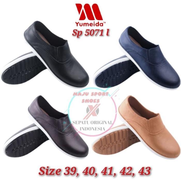 Murah 5071 L - Sepatu Pantofel Karet Pria / Sepatu Karet Pria Anti Air / Sepatu Anti Slip Coklat