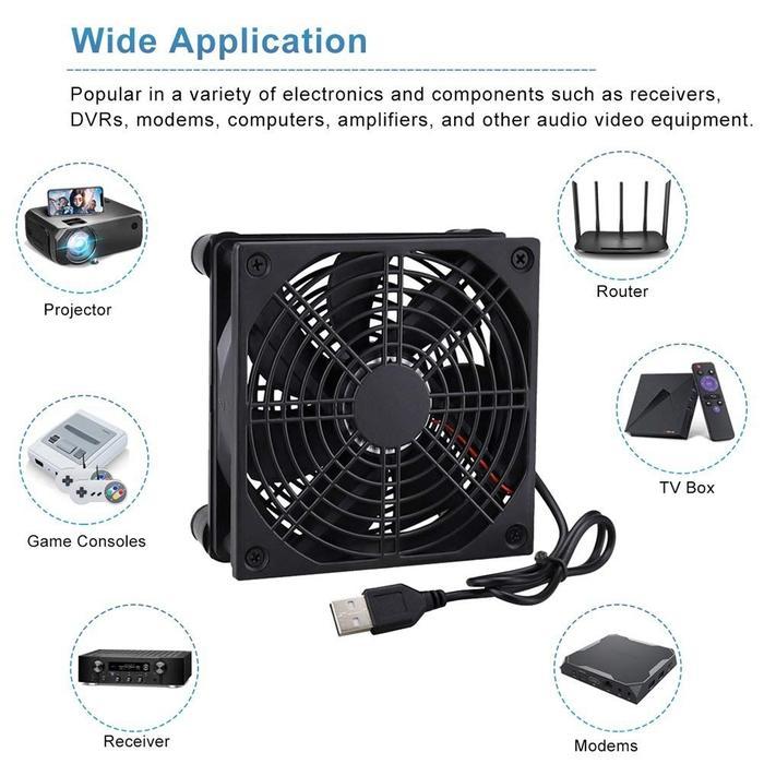 Cooling Fan Usb Kipas Pendingin Tv Box Stb Wifi Router Mini Fan Cooler Radiator