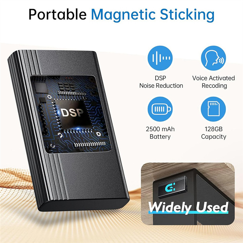 ABKN-128GB Digital Voice Recorder,Voice Controlled Recorder, 440 Hours Voice Recorder For Lecture