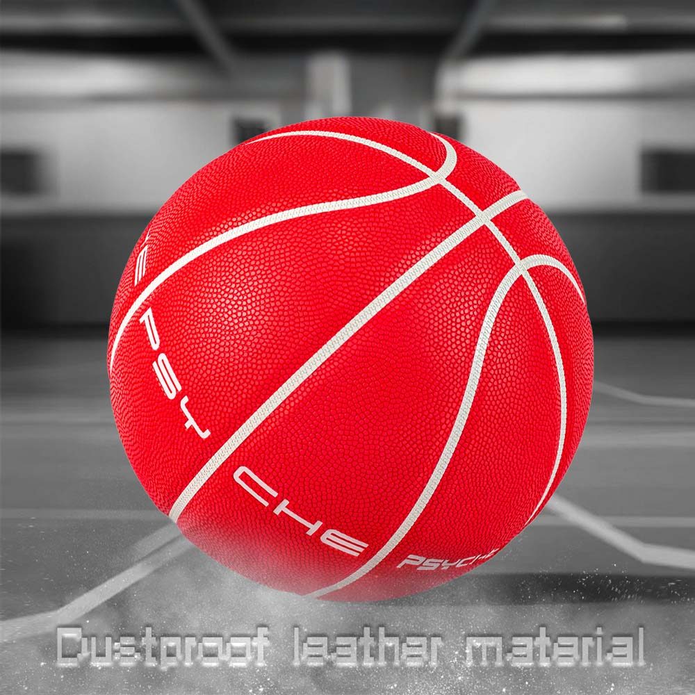 PSYCHE PU Leather Basketball 3-Layer Anti-Slip Moisture Absorbent Indoor/Outdoor Size 7
