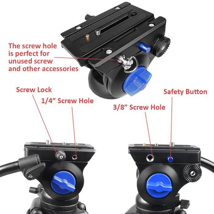 Takara Hydro B18 Tripod Profesional Fluid Head Foto Video