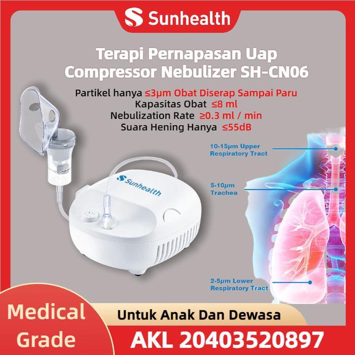 Omron - Sunhealth Compressor Nebulizer SH-CN06 portable uap alat anak alat uap sesak nafas asma bayi