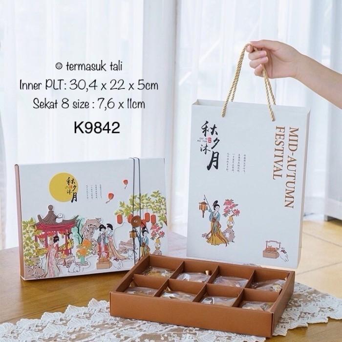 Kotak Mooncake Sekat 8 K9842 Ds Kue Bulan Box Packaging Mooncakely Terjamin