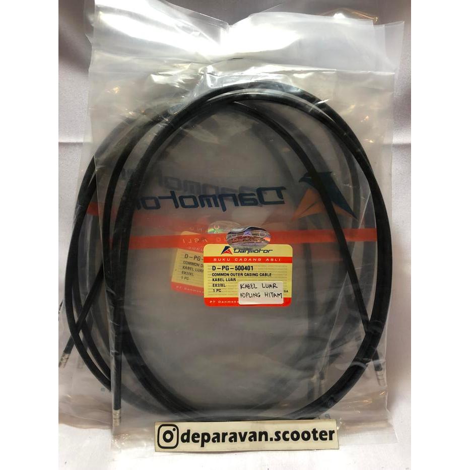 FREE ONGKIR KABEL LUAR KOPLING VESPA WARNA HITAM ORI DANMOTOR BISA COD