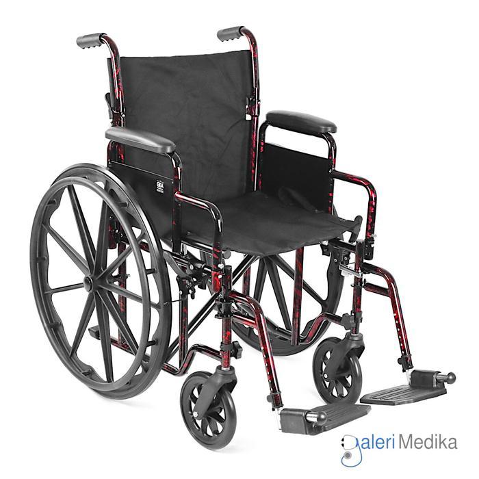 Ready GEA YJ-023E Steel Wheelchair Premium - Kursi Roda Standard