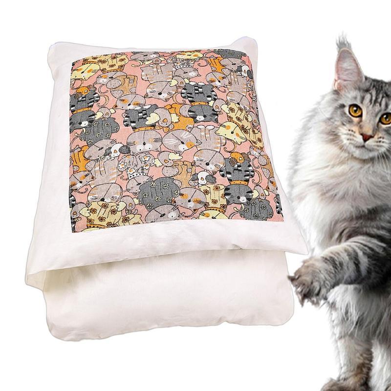 Cat Sleeping Bag Cat Sleeping Warm Quilt In Winter Snuggle Sack Blanket Bed Cave For Cat Mats Warmin