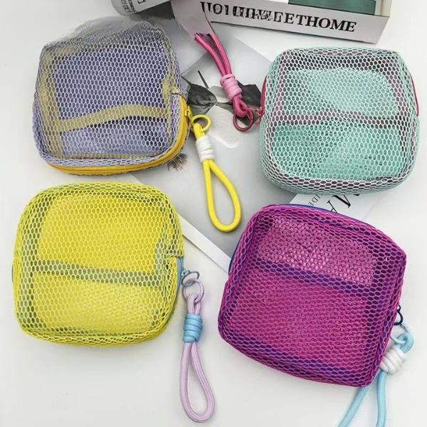 Pouch Kosmetik Tas Jaring MakeUp Multifungsi Pouch Serbaguna Tempat Alat Mandi Makeup Wanita Pria