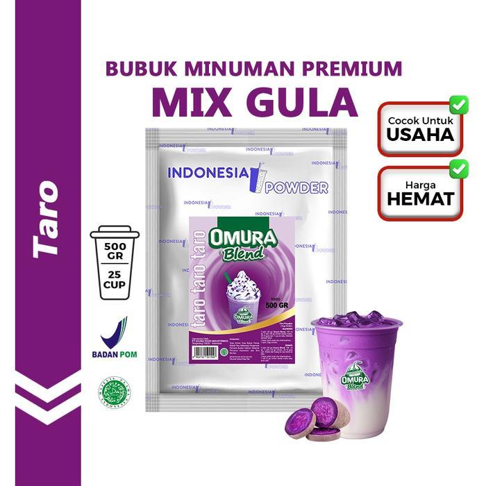 Omura Blend Bubuk Minuman Rasa Taro Powder Drink 500 Gr Omura Powder