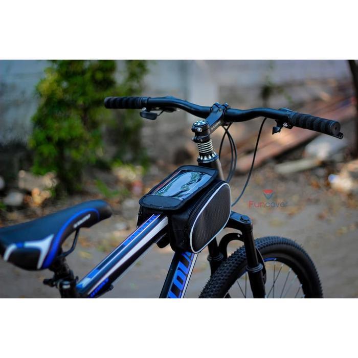 Tas Sepeda Touchscreen Waterproof Tas Stang Sepeda Lipat Mtb Universal