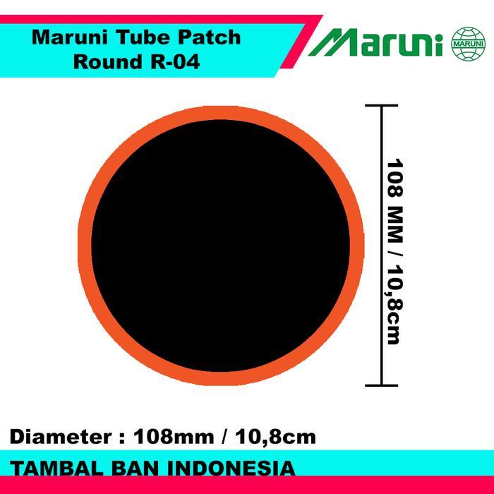 Readyyy Karet Tiptop Maruni Tube Patch R-04 Lembar Isi 4Pcs - Karet Koyok Tambal Ban Tip Top Bulat