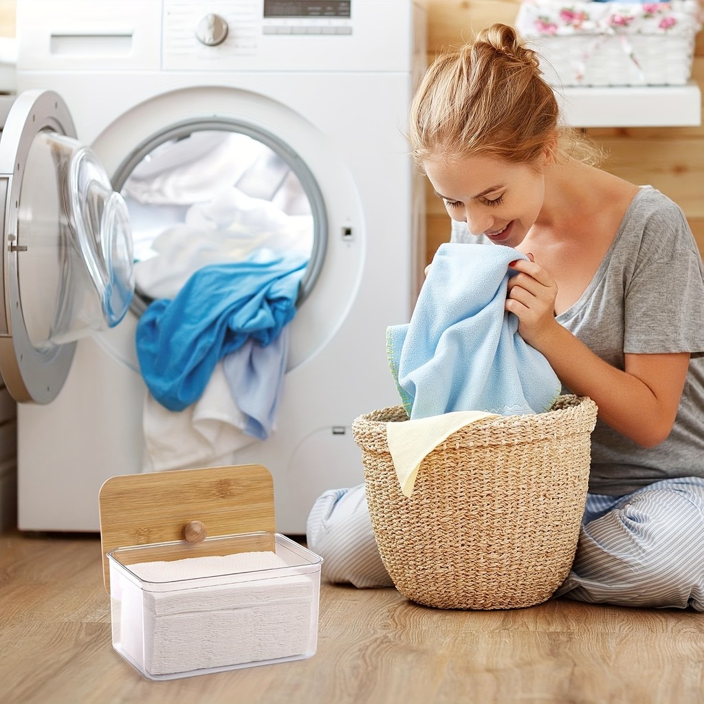 Acrylic Dryer Sheet Holder Container for Laundry Room Dryer Sheet Dispenser Laundry Room